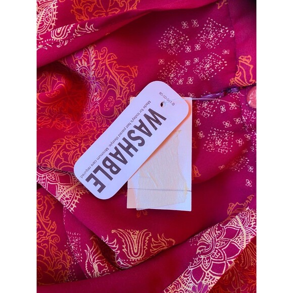 Worthington vintage size 8 Georgette faux wrap, long maxi skirt floral medallion - Picture 7 of 8